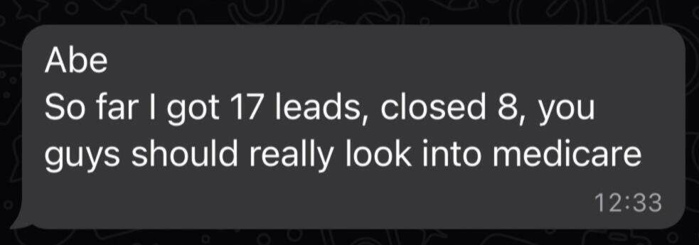 Agent closed 8 out of 17 leads